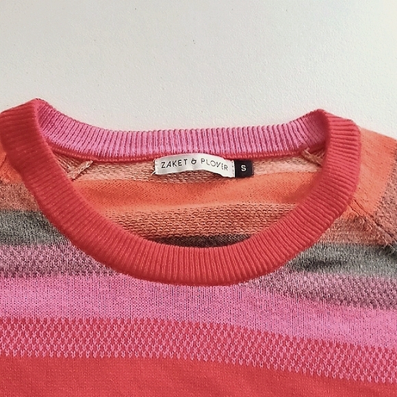 ZAKET & PLOVER Striped Curved Sweater, Women's, Size S - Picture 3 of 11